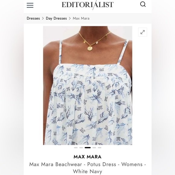 SOLD! MAXMARA LEISURE Label-cut ‘Potus’ Logo Print Dress Size: Small US4 Spring - Picture 9 of 16